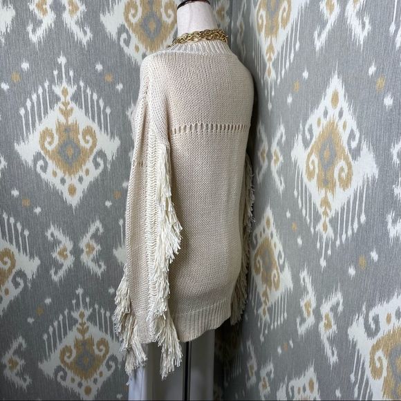 Ralph Lauren Pre Fall ‘15 Collection Ivory Italian Silk Fringe Tunic Sweater - Picture 11 of 16